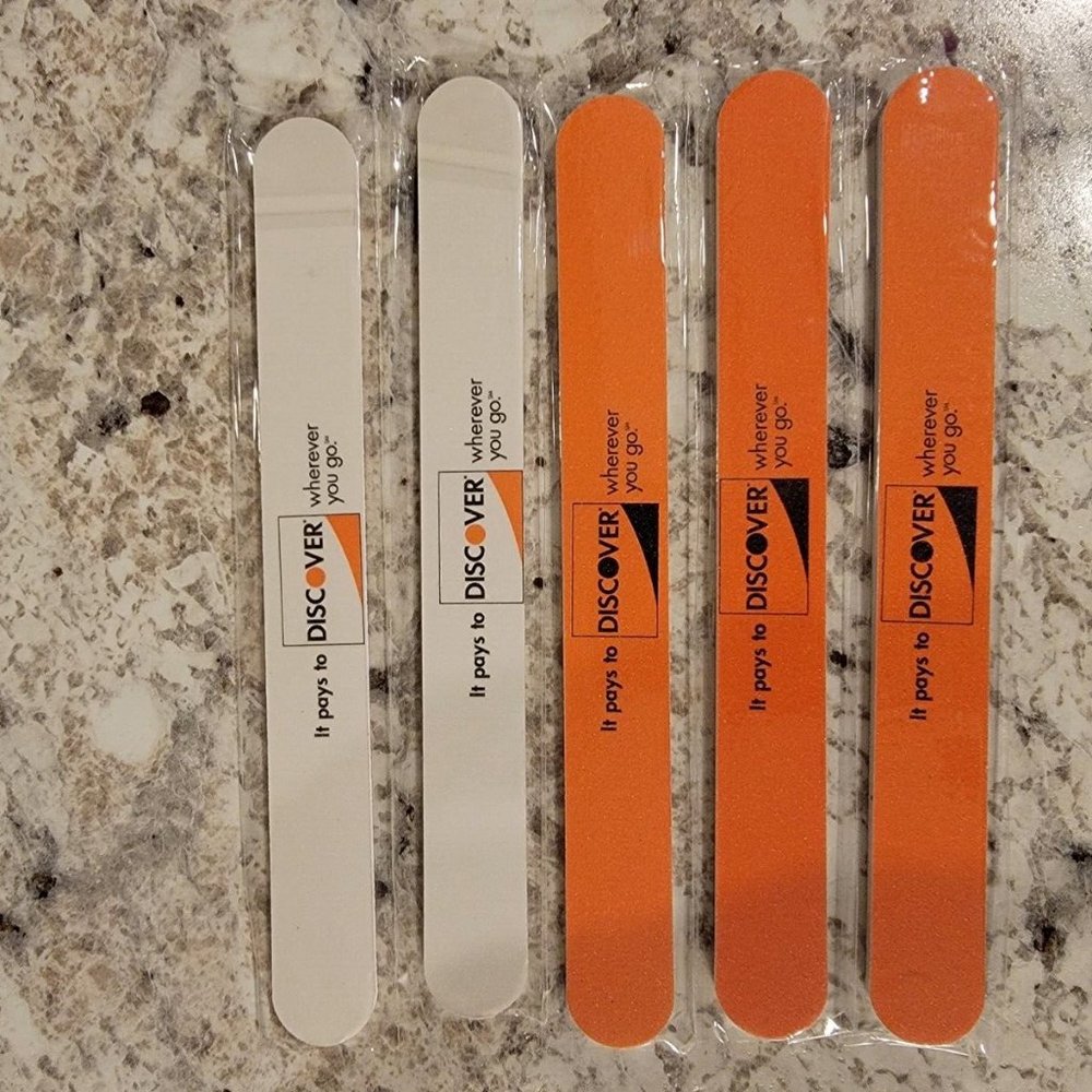 X5 Discover Card Logo Fingernail Files NEW